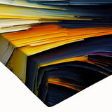 Close-up view of a vibrant, stretched canvas wall art depicting a wild cat design, showcasing vivid colors and intricate details, perfect for animal lovers and home decor enthusiasts.