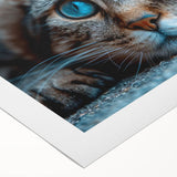 Colorful rolled canvas artwork showcasing a wild cat design, featuring intricate details and vibrant colors, perfect for animal lovers and home decor enthusiasts.