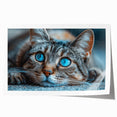 A vibrant wall art print showcasing a whimsical cat design, featuring playful colors and intricate details, rolled and ready for display in any home decor.