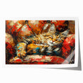 Colorful wild cat wall art print showcasing a majestic tiger amidst lush greenery, perfect for animal lovers and home decor enthusiasts. Ideal for adding a vibrant nature theme to any space.
