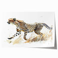 Cheetah-themed wall art design featuring a striking illustration of a cheetah in a vibrant jungle setting, perfect for animal lovers and home decor enthusiasts. Ideal for enhancing living spaces with a touch of wildlife elegance.