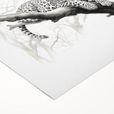 Cheetah design wall art on rolled canvas, showcasing vibrant colors and intricate details, perfect for enhancing any wildlife-themed decor.