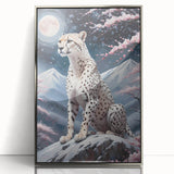 Framed wall art featuring a stunning cheetah design in vibrant colors, showcasing the animal's sleek form and dynamic posture, ideal for wildlife enthusiasts and home decor.