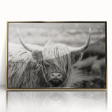 Framed wall art featuring a stunning cow design with intricate details, set in a gold-accented frame, perfect for adding a touch of nature-inspired elegance to any room.