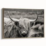 Framed wall art featuring a vibrant cow design in a wild-life theme, showcasing rich colors and intricate details, perfect for animal lovers and home decor.
