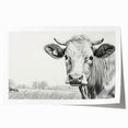 Colorful cow-themed wall art print featuring intricate designs and vibrant patterns, rolled and ready for display, perfect for adding a touch of wildlife decor to any space.