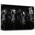Side view of a vibrant acrylic wall art piece featuring a colorful cow design, showcasing intricate details and textures, ideal for animal-themed decor.