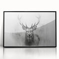 Framed wall art featuring a contemporary deer design in a black frame, showcasing a vibrant acrylic finish. Perfect for wildlife enthusiasts and modern decor.
