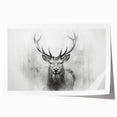 Artistic rolled print showcasing a serene deer design in a natural setting, perfect for wildlife-themed decor. Ideal for adding a touch of nature to any space.