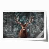 Deer wall art design showcasing intricate details and vibrant colors, printed on high-quality canvas, perfect for nature lovers seeking home decor inspiration.