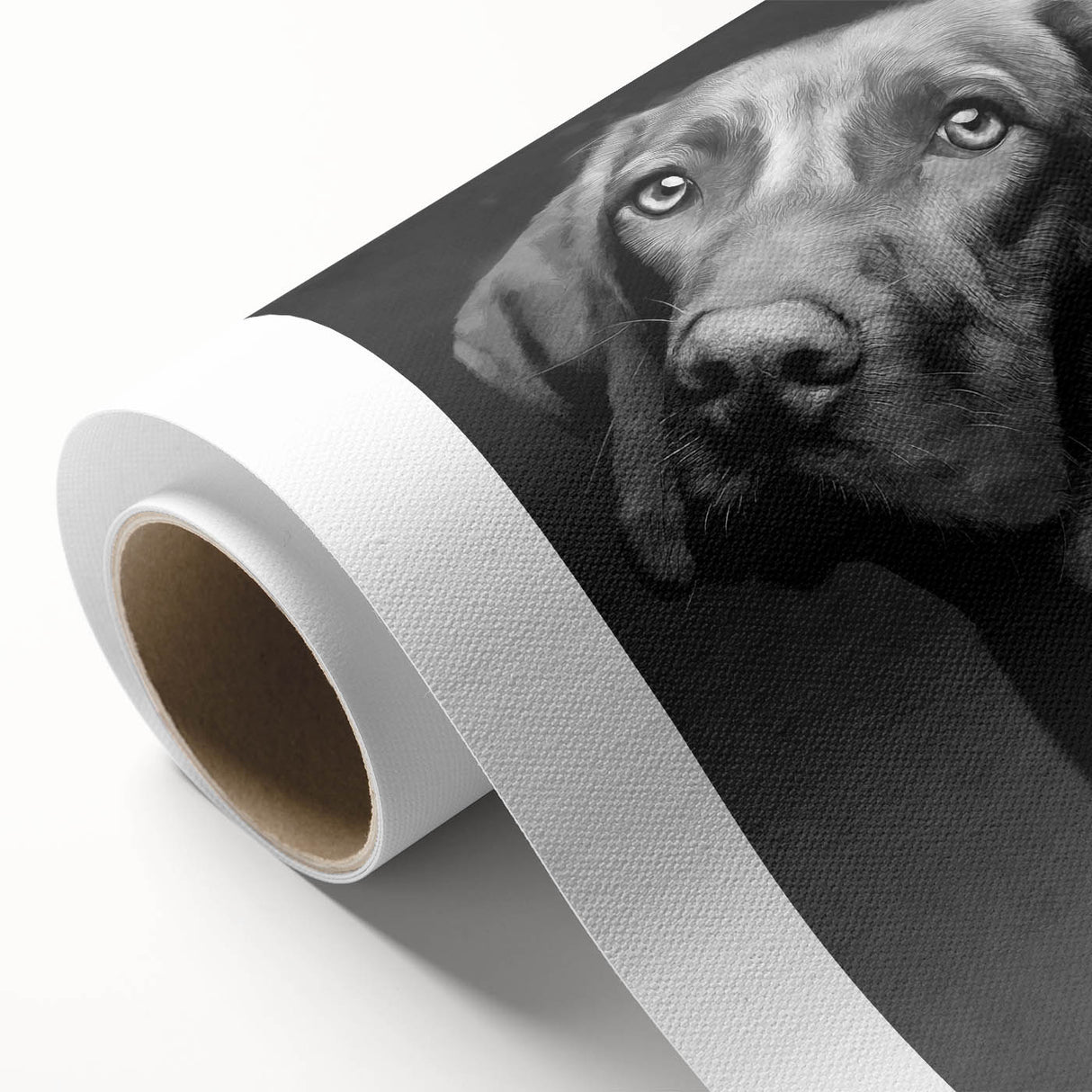 Rolled canvas print showcasing a vibrant design of playful dogs in a wild setting, perfect for animal lovers and home decor. High-quality artwork adds charm to any room.