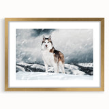 Framed wall art collection showcasing a beautiful dog design, featuring a gold mat and elegant frame, perfect for animal lovers and home decor enthusiasts.