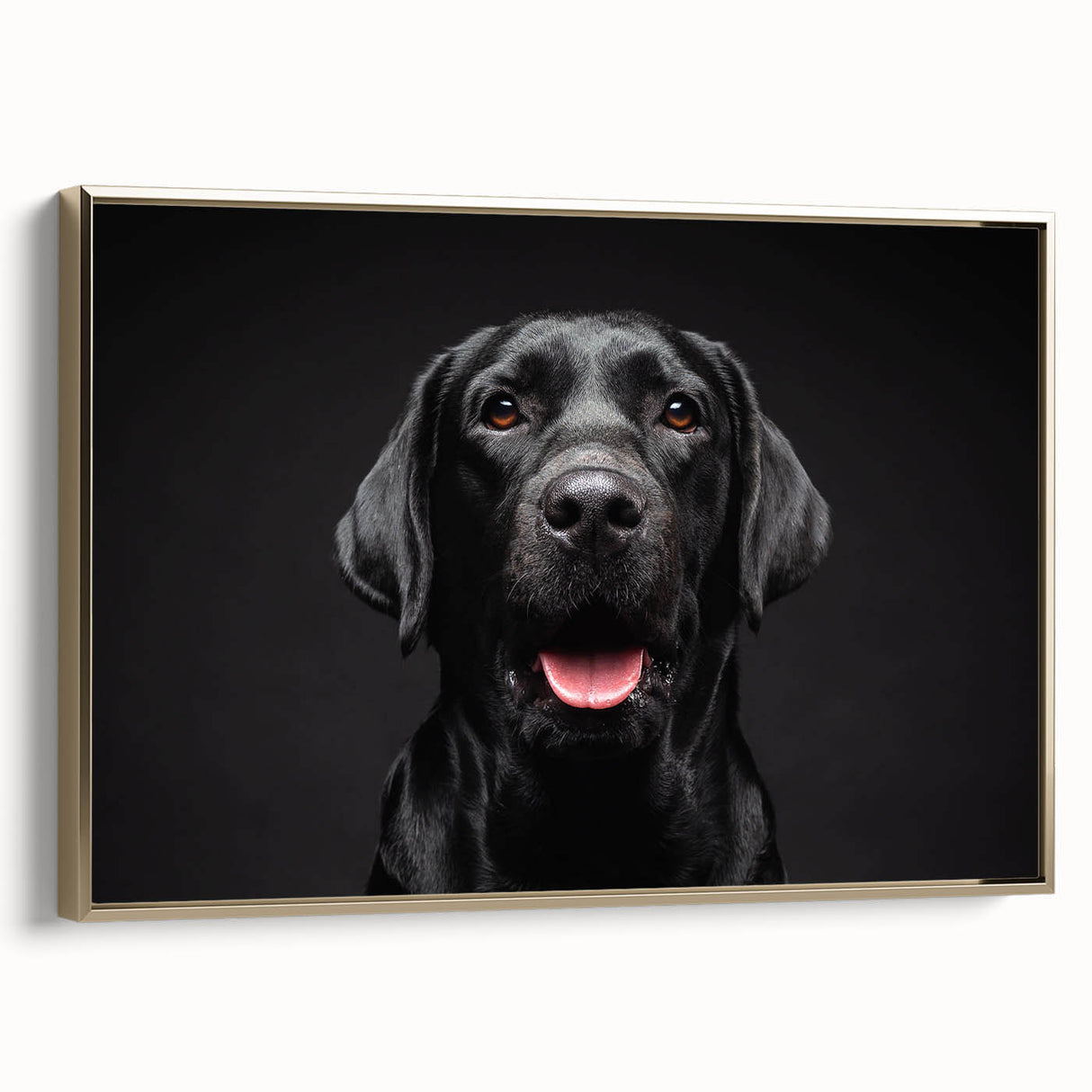 Framed canvas wall art showcasing a vibrant design of various wild dogs, featuring a gold frame. The artwork highlights the beauty of wildlife and adds a touch of elegance to home decor. Ideal for animal lovers and nature enthusiasts.
