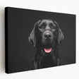 Stretched canvas wall art showcasing a playful collection of dogs in various poses, featuring vibrant colors and detailed expressions, perfect for animal lovers' decor.