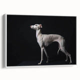Framed canvas wall art showcasing an artistic collection of dogs in a wild-life theme, featuring vibrant colors and detailed textures, perfect for pet lovers.