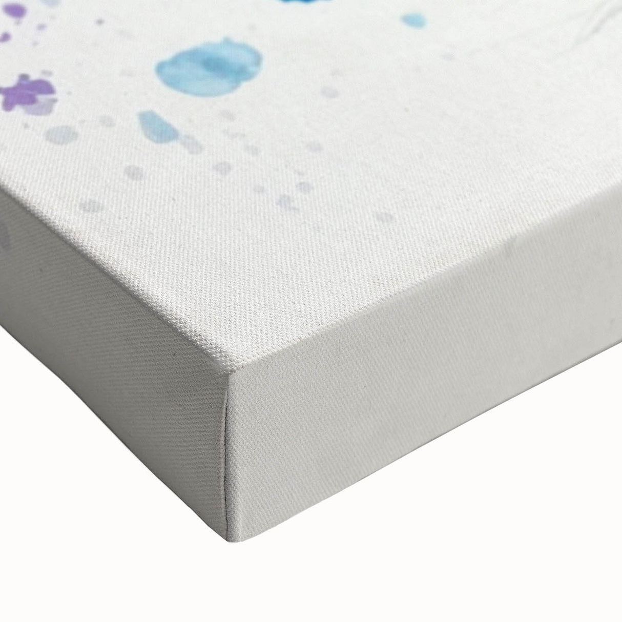 Close-up of a stretched canvas wall art featuring a beautifully detailed donkey design, showcasing vibrant colors and intricate textures, perfect for animal lovers and home decor enthusiasts.