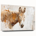 Acrylic glass wall art featuring a side view of a donkey design, showcasing vibrant colors and intricate details, perfect for animal lovers and home decor enthusiasts. This unique piece is part of a wildlife collection, adding a touch of nature to any space.