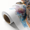 Rolled canvas artwork showcasing a vibrant donkey design, part of the Animals A Wild Life collection, perfect for animal lovers and home decor enthusiasts.