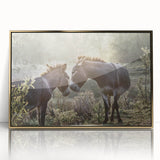 Framed wall art featuring a striking golden donkey design in an artistic style, set against a neutral background, ideal for animal lovers and modern decor.