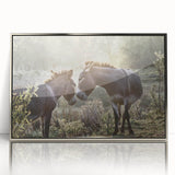 Framed wall art showcasing a stylish donkey design in a sleek silver frame, perfect for enhancing modern decor. Ideal for animal lovers and art enthusiasts.