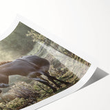 Rolled print showcasing a whimsical donkey design in vibrant colors, perfect for animal lovers. Ideal for home decor or nursery art, highlighting playful charm.