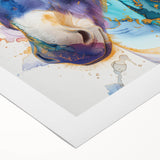 Rolled canvas featuring a vibrant donkey design from the Animals A Wild Life collection, showcasing intricate details and rich colors, ideal for animal-themed decor.