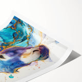 Donkey-themed wall art print showcasing a vibrant and whimsical design, perfect for animal lovers, featuring a colorful illustration on high-quality paper.