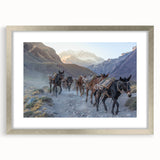 Framed wall art showcasing a silver mat with a whimsical donkey design, perfect for animal lovers and home decor enthusiasts, adding a playful touch to any room.