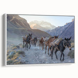 Framed wall art featuring a side view of a donkey design in a minimalist style, against a white background, perfect for animal lovers and modern decor enthusiasts.