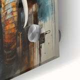 Close-up view of a vibrant acrylic glass wall art piece featuring a majestic elephant, showcasing intricate details and textures, perfect for wildlife enthusiasts.