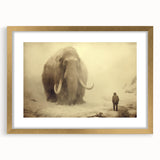 Elegant gold-framed wall art showcasing a majestic elephant design, perfect for animal lovers. Features intricate details and a sophisticated mat finish, ideal for enhancing home decor.
