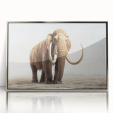 Framed wall art featuring a stunning silver-accented elephant design in a sleek acrylic finish, ideal for enhancing living spaces with a touch of wildlife elegance.