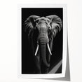 Elephant-themed wall art print showcasing a vibrant and detailed illustration of an elephant in a natural habitat, perfect for home decor enthusiasts.