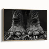 Elegant framed wall art showcasing a majestic elephant in a golden hue, perfect for wildlife enthusiasts, enhancing home decor with a touch of nature.