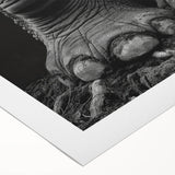 Vibrant rolled canvas depicting a majestic elephant in a colorful wild life design, perfect for nature-inspired home decor, showcasing intricate details and textures.