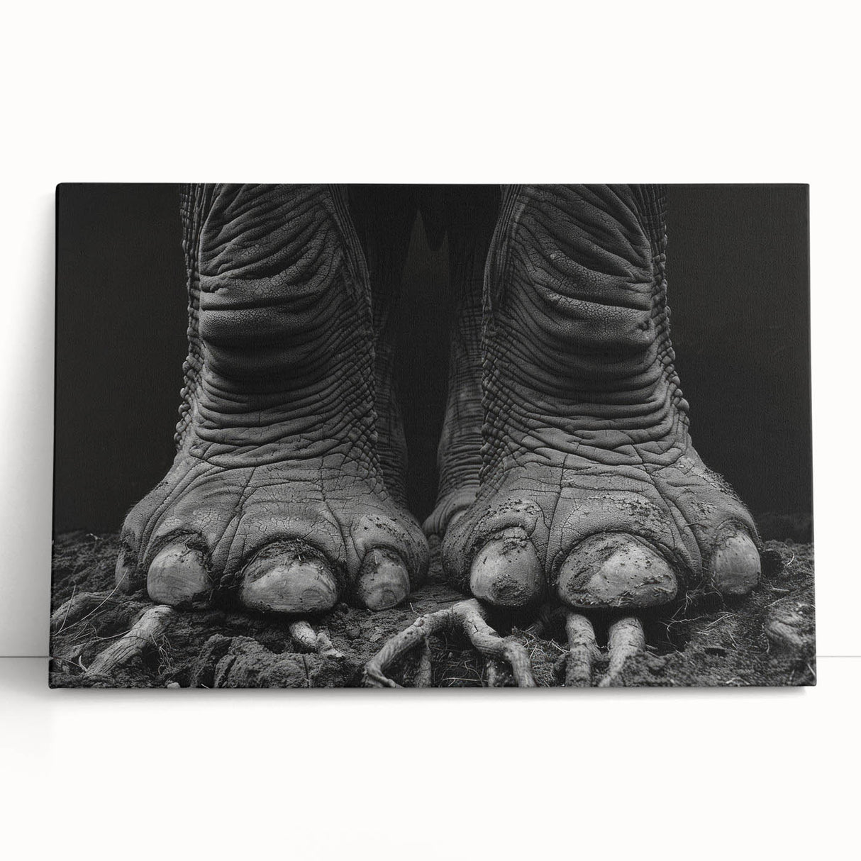 Stretched canvas wall art featuring a majestic elephant in a vibrant, colorful design. Perfect for wildlife enthusiasts, this eye-catching decor adds a touch of nature to any room.