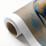 Elephant-themed rolled canvas wall art featuring vibrant colors and intricate details, showcasing wildlife artistry perfect for nature enthusiasts. Packaged securely for delivery.