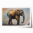 Stylish rolled print showcasing a vibrant elephant design from the Animals A Wild Life collection, featuring intricate details and rich colors, perfect for home decor.