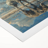 African elephant design rolled canvas wall art showcasing intricate details and earthy tones, perfect for wildlife enthusiasts and home décor.
