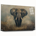 Acrylic wall art featuring a stunning side view of a vibrant elephant design, showcasing intricate details and colors, perfect for wildlife enthusiasts and home decor.