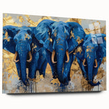 Acrylic wall art featuring a vibrant side view of an elephant design, showcasing intricate details and colors, perfect for wildlife enthusiasts and home decor.