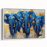 Framed canvas wall art showcasing a side view of an elegant elephant design in a minimalist style, perfect for wildlife enthusiasts and modern decor.