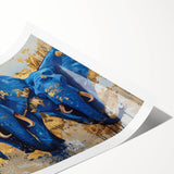 Vibrant elephant design wall art print showcasing intricate details and rich colors, ideal for nature-themed decor. Perfect for enhancing any living space or office.