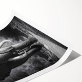 Rolled print of an elephant design showcasing vibrant colors and intricate details, ideal for wildlife enthusiasts, presented in a protective cardboard tube.