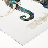 Elegant rolled canvas showcasing a stunning African elephant wall art design, featuring intricate details and vibrant colors, ideal for home decor or wildlife enthusiasts.