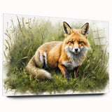 Vibrant acrylic wall art featuring a side view of a colorful fox design, showcasing intricate details and bold colors, perfect for animal lovers and modern decor.