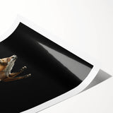 Vibrant rolled print showcasing a whimsical fox design, perfect for animal lovers and nature-themed decor, elegantly packaged in a protective cardboard tube.
