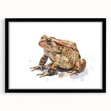 Black-framed wall art showcasing a vibrant frog design from the 'Animals: A Wild Life' collection, perfect for adding a colorful touch to any room's decor.