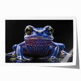 Vibrant frog-themed wall art print showcasing intricate details and bold colors, rolled and ready for framing, perfect for nature lovers and home decor enthusiasts.