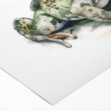 Colorful rolled canvas art showcasing a vibrant frog design from the Wild Life collection, highlighting detailed textures and lively colors, perfect for nature-themed decor.
